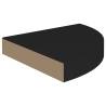 Stylish Floating Corner Shelves - Set of 2 Black MDF