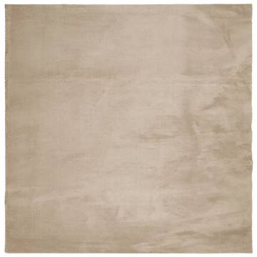 HUARTE Soft & Washable Rug - 240x240 cm Sand | Hipo Market