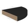 Stylish Floating Corner Shelves - Set of 2 Black MDF