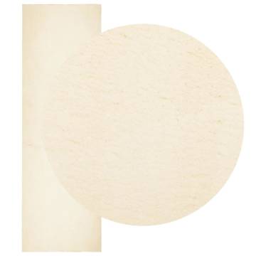 Rug HUARTE Short Pile Soft & Washable Cream 80x250 cm