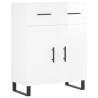 Stylish Highboard High Gloss White - 69.5x34x180 cm