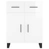 Stylish Highboard High Gloss White - 69.5x34x180 cm