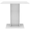 High Gloss White Dining Table 80x80x75 cm | Hipomarket