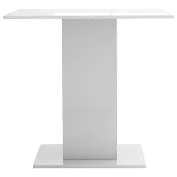 High Gloss White Dining Table 80x80x75 cm | Hipomarket