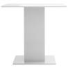 High Gloss White Dining Table 80x80x75 cm | Hipomarket