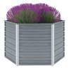 Garden Raised Bed Galvanised Steel 129x129x77 cm Grey Colour grey Size 129 x 129 x 77 cm Quantity in Package 1 