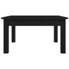 Elegant Black Coffee Table - Solid Pine Wood 55x55x30 cm