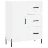 Stylish Highboard White 69.5x34x180 cm Engineered Wood