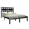 Black Solid Wood Bed Frame 120x190 cm - Small Double