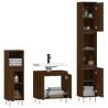 3 Piece Brown Oak Bathroom Furniture Set | Hipomarket