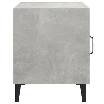 Stylish Concrete Grey Bedside Cabinets - 2 pcs | Hipo Market