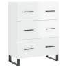 Stylish Highboard High Gloss White - 69.5x34x180 cm