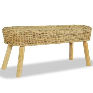 Hall Bench 110x35x45 cm Natural Rattan - Rustic Charm