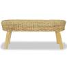 Hall Bench 110x35x45 cm Natural Rattan - Rustic Charm