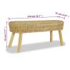 Hall Bench 110x35x45 cm Natural Rattan - Rustic Charm