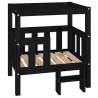 Dog Bed Black 65.5x43x70 cm | Solid Pine Wood - Hipomarket