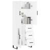 Stylish Highboard White 69.5x34x180 cm | Hipomarket