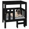 Dog Bed Black 65.5x43x70 cm | Solid Pine Wood - Hipomarket