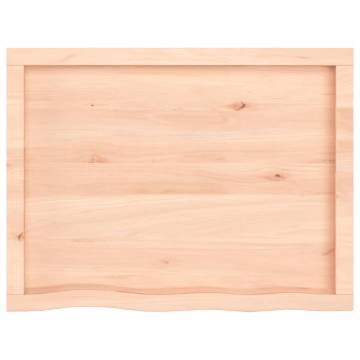 Rustic Wall Shelf - Untreated Solid Oak - 80x60 cm | HipoMarket