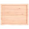 Rustic Wall Shelf - Untreated Solid Oak - 80x60 cm | HipoMarket