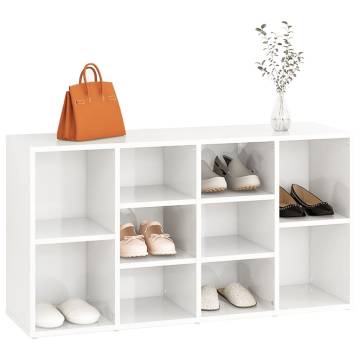 Shoe Bench High Gloss White | Stylish & Functional Storage