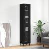 Highboard Black 34.5x34x180 cm Engineered Wood Colour black Quantity in Package 1 Model 1 glass door 