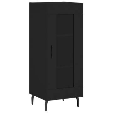 Elegant Highboard Black - 34.5x34x180 cm Engineered Wood