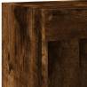 6 Piece TV Wall Cabinet Set with LED Lights - Smoked Oak