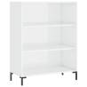 Stylish Highboard High Gloss White - 69.5x34x180 cm