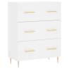 Stylish Highboard White - 69.5x34x180 cm Engineered Wood