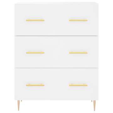 Stylish Highboard White - 69.5x34x180 cm Engineered Wood