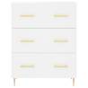 Stylish Highboard White - 69.5x34x180 cm Engineered Wood