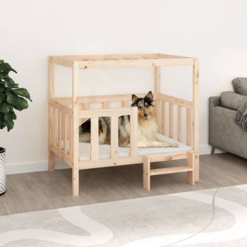 Comfortable Solid Pine Dog Bed - 105.5x83.5x100 cm