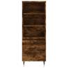 Stylish Highboard Smoked Oak - 40x36x110 cm Engineered Wood