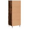 Stylish Highboard Smoked Oak - 40x36x110 cm Engineered Wood