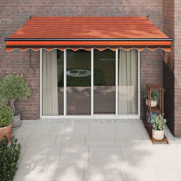 Retractable Awning Orange & Brown | 3.5x2.5 m | Hipomarket