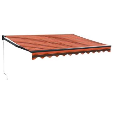 Retractable Awning Orange & Brown | 3.5x2.5 m | Hipomarket