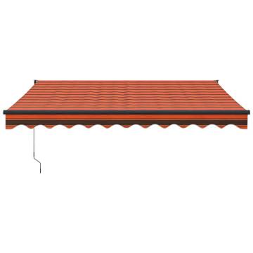 Retractable Awning Orange & Brown | 3.5x2.5 m | Hipomarket