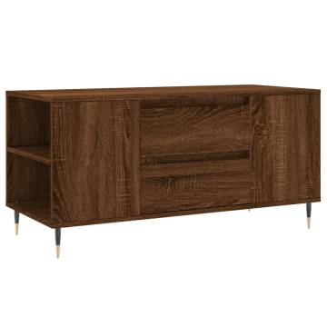 Elegant Brown Oak Coffee Table - 102x44.5x50 cm | Hipo Market