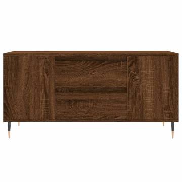 Elegant Brown Oak Coffee Table - 102x44.5x50 cm | Hipo Market