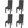 Straight Stretchable Chair Cover 4 pcs Anthracite Colour anthracite Quantity in Package 4 