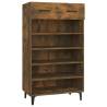 Shoe Cabinet Smoked Oak 60x35x105 cm - Elegant Storage Solution