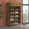 Shoe Cabinet Smoked Oak 60x35x105 cm - Elegant Storage Solution