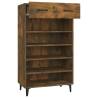 Shoe Cabinet Smoked Oak 60x35x105 cm - Elegant Storage Solution