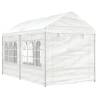 Gazebo with Roof White 4.46x2.28x2.69 m Polyethylene Size 4.46 x 2.28 x 2.69 m 