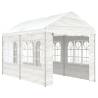 Gazebo with Roof White 4.46x2.28m - Durable & Stylish Shelter