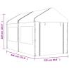 Gazebo with Roof White 4.46x2.28m - Durable & Stylish Shelter