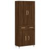 Stylish Highboard Brown Oak - 69.5x34x180 cm | HipoMarket