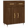 Stylish Highboard Brown Oak - 69.5x34x180 cm | HipoMarket