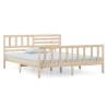 Solid Wood Bed Frame 140x190 cm - Timeless Design | HipoMarket